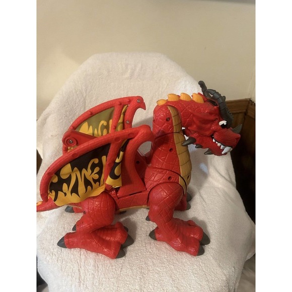 Fisher Price IMAGINEXT Red Winged Eagle Talon Castle Dragon With Sounds WORKS - Picture 2 of 13